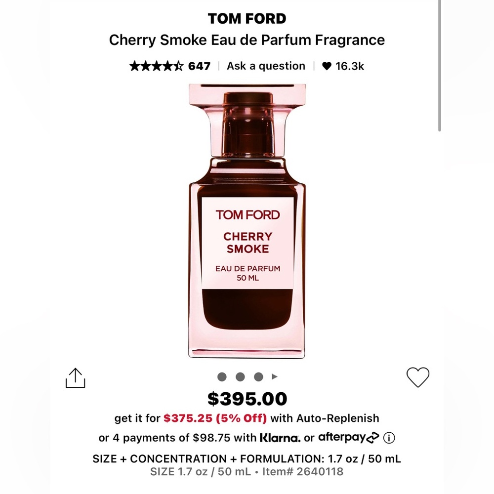 SOLD Tom Ford Cherry Smoke perfume